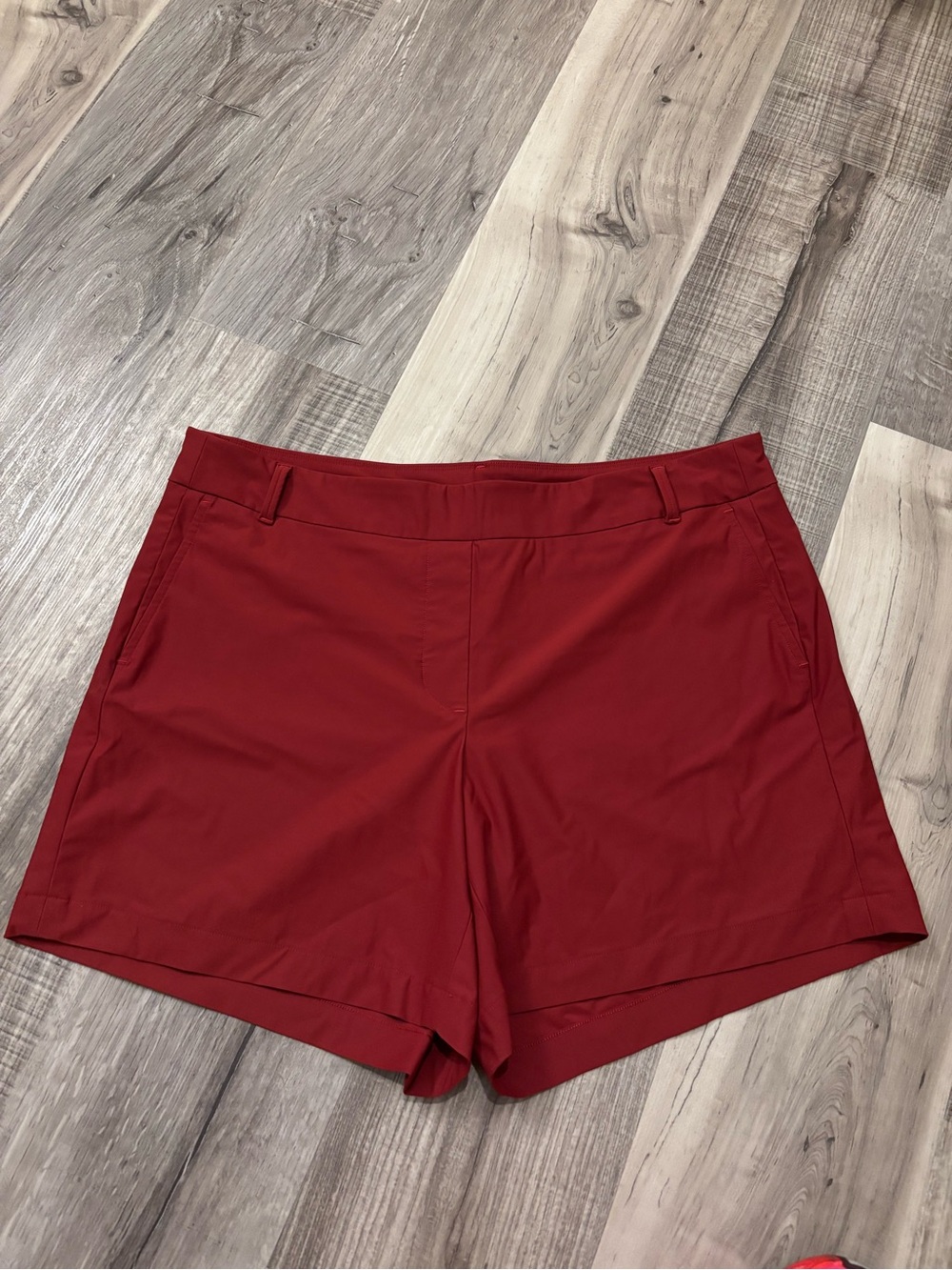 SPANX Red Tailored High-Rise Shorts